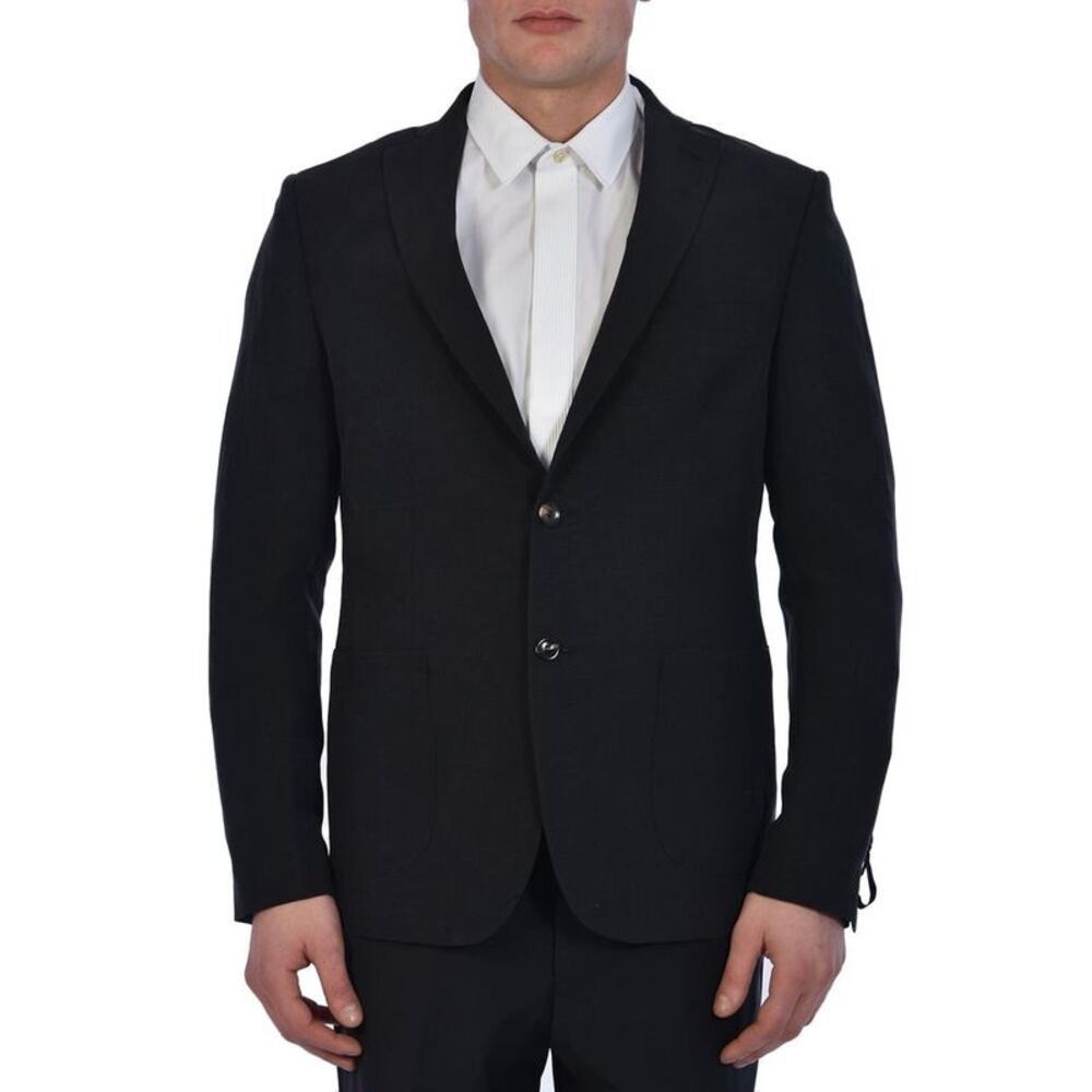 TONELLO Men's Textured Single-Breasted Blazer Men GREY Outerwear